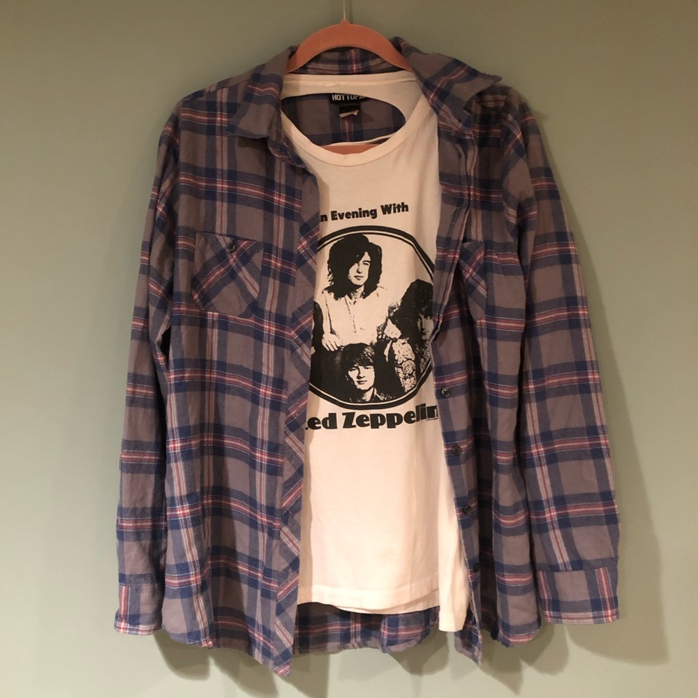 Led Zeppelin Tank Top and Flannel Set